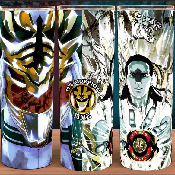 The White Ranger Power Rangers Tommy Morphin Time Cup Mug Tumbler 20oz - Picture 1 of 3